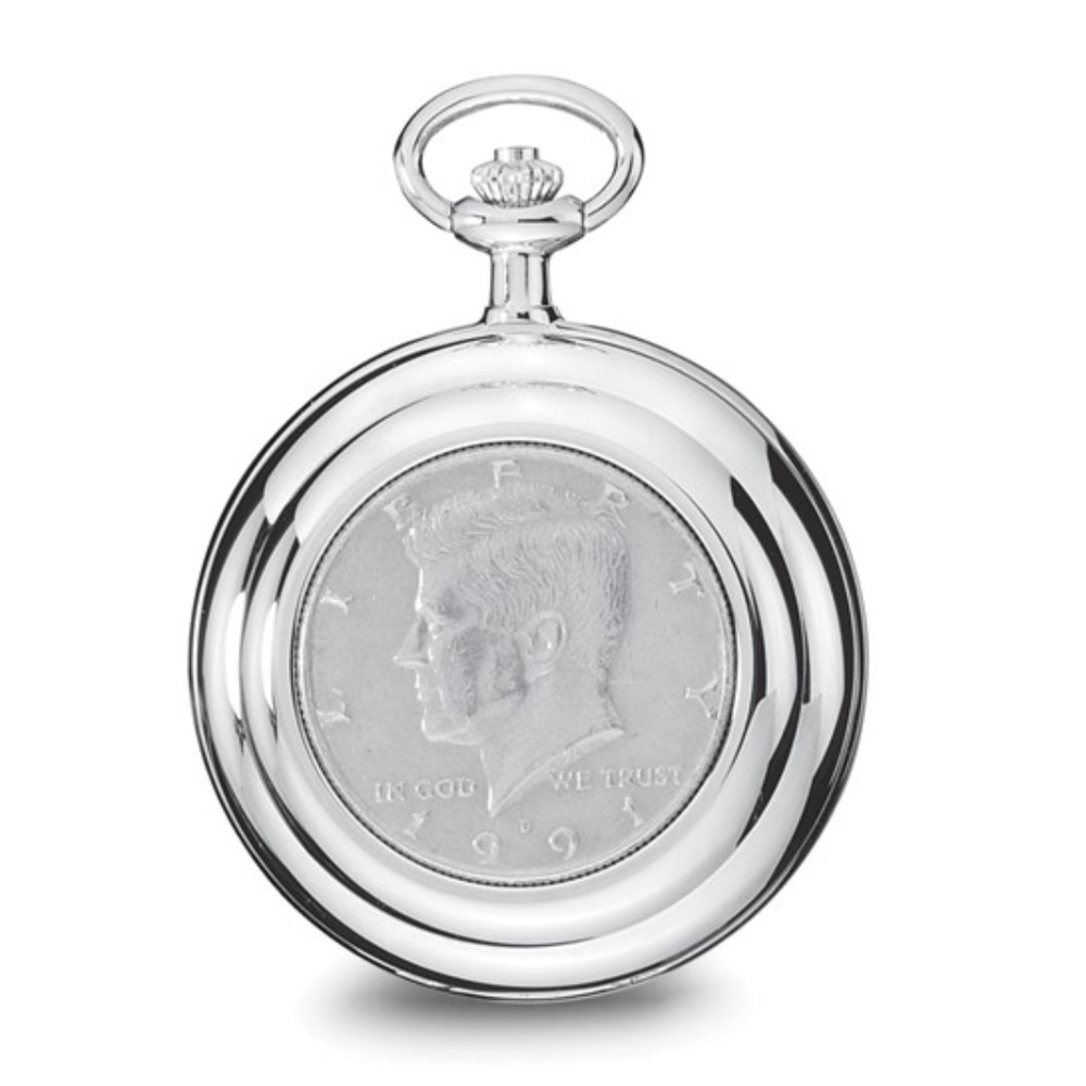 Charles-Hubert Kennedy Half Dollar Coin Pocket Watch – Quartz, Gift Boxed!